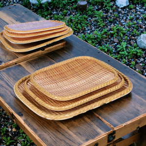 Superior Quality 100% Melamine Bamboo Design Dinnerware <strong>Food</strong> <strong>Tray</strong> ,bamboo <strong>Lap</strong> <strong>Trays</strong> - Product Image 4