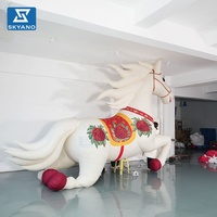 Modèle de cheval gonflable personnalisé de style ethnique, animal gonflable pour la décoration d'événements, de centres commerciaux et de sites touristiques, idéal pour les expositions de festivals
