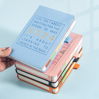 Klassisches A7 Mini Pocket Notebook mit B6 Größe Hardcover Leder papier PU Cover Thread Nähen Binding School Use 2025 Design