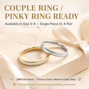 Fashion 316L Stainless Steel <b>Thin</b> Stackable <b>Ring</b> 18K Gold Plated Inlaid Natural Shell Band <b>Ring</b> For wholesale purchase - Product Image 4