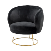 Fauteuil de canapé simple contemporain pour la maison Salon Chaise en tissu rembourrée à base de métal moderne Remplissage éponge pour villa
