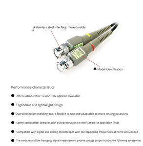 مسبار YPIONEER طراز P6060 ذو نطاق ترددي 60 ميجاهرتز ويحتوي على إعدادين: 1:1 و10:1. قلم راسم الذبذبات - Product Image 5
