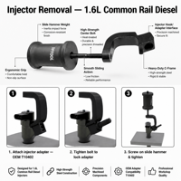 Outil de démontage d'injecteur diesel VAG pour moteur VW Audi 1.6L 2.0L TDI, kit d'extraction d'injecteur de carburant