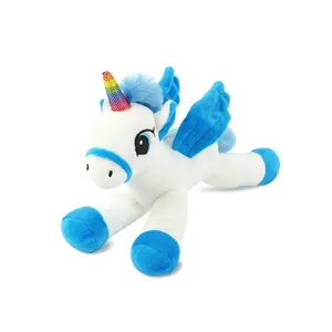 Toptan düşük fiyat yumuşak güzel hayvan unicorn dolması ve peluş oyuncaklar