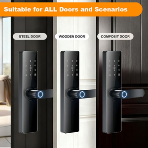 Serrure numérique intelligente Tuya App avec clavier biométrique, empreinte digitale, alliage d'aluminium, Cloud et Wi-Fi pour portes en bois/acier, qualité supérieure - Product Image 4