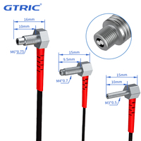 Sondes de capteur à fibre optique série GTRIC M4, flexion à 90 degrés, réflexion diffuse coaxiale, amplificateur optique à fibre, capteur