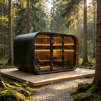 Dijual Sauna Uap Ozone Kering Kayu Solid Tradisional Modern untuk 2 Orang, Dilengkapi Panel Terapi Cahaya Merah