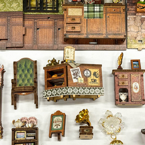 Maison de poupée en bois <span class=keywords><strong>à</strong></span> assembler, scène miniature, cadeau d'anniversaire fait main pour les 14 ans et plus - Product Image 5