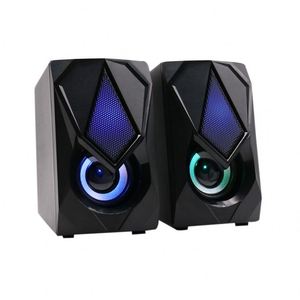 X2 Colorful LED Light <strong>PC</strong> <strong>Speaker</strong> Wired USB Power Computer RGB LED Gaming <strong>Speaker</strong> - Product Image 4