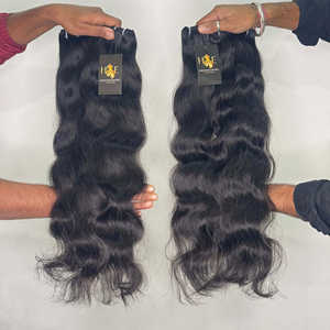 Tissage cheveux raides temple indien brut, cheveux humains indiens vierges alignés sur la cuticule, cheveux brésiliens alignés sur la cuticule brute - Product Image 1