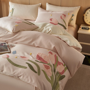 Juego de 11 Piezas de Ropa de Cama de Algodón de Fibra Larga para Otoño e Invierno, Totalmente Cepillado, Relleno de Lana Pura, Funda de Edredón y Sábanas de Calidad - Product Image 1
