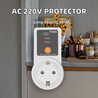 Protecteur de tension automatique réglable 16A, prise de courant anti-surtension pour PC, prises EU, UK, US, stabilisateurs 220V pour réfrigérateur et climatiseur