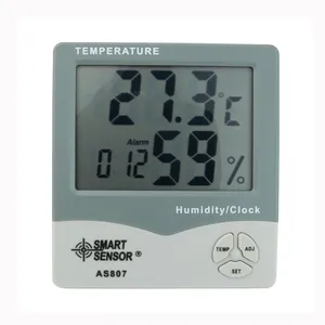 AS807 مقياس رطوبة درجة حرارة الغرفة الداخلية مقياس حرارة متعدد الرطوبة