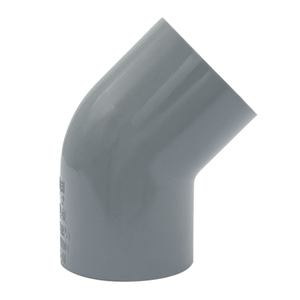Formosa plastique 63mm 75mm <span class=keywords><strong>PVC</strong></span> raccord de tuyau 45 degrés <span class=keywords><strong>coude</strong></span> PN12.5 pression <span class=keywords><strong>plomberie</strong></span> UPVC raccord en plastique pour l'approvisionnement en eau - Product Image 4