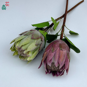 Fleurs artificielles en soie Protée Empereur, fleurs réalistes pour la décoration de la maison, bouquet de mariage, style européen - Product Image 3