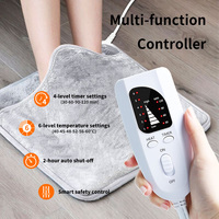 Chauffe-pieds électriques, coussin chauffant en flanelle douce et sherpa, 4 réglages de température, usage domestique, unisexe