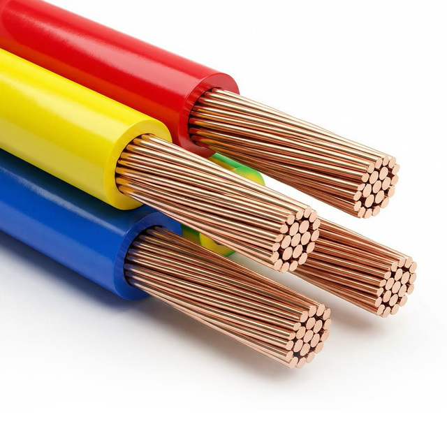 Copper Conductor PVC Insulated BVR Wire, 450/750V, 0.75-95mm² Flexible Single Core, CE Certified, for Electrical Cabinet Wiring