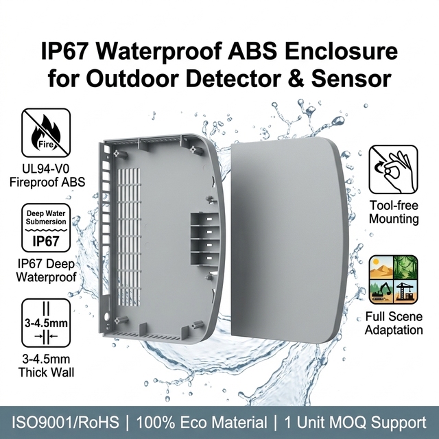 IP67 Waterproof ABS Plastic Enclosure Electronic Junction Box for Outdoor Sensor and Smart City IoT Device