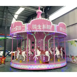 China Supplier Amusement Park 16 Seats Fairground Attractions Knight Merry-Go-Round Carousel Ride For Sale