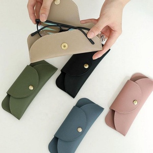 Portable Slim Eyeglasses Pouch Soft PU Vegan Leather <b>Sunglasses</b> Bag <b>Case</b> Durable and Stylish Glasses Holder - Product Image 6