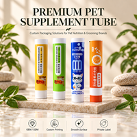 Tube d'emballage cosmétique imprimé sur mesure pour produits de soins pour animaux de compagnie, couleur dégradée