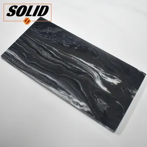 Feuille de surface solide acrylique motif de marbre dalle de pierre artificielle pour dessus de table de cuisine