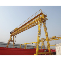 Grue portique sur pneus en caoutchouc de 35 tonnes de fabrication professionnelle, grue portique électrique à double poutre de 20 tonnes