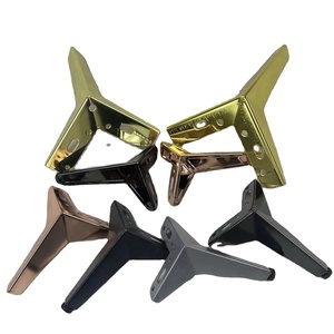 Design moderno placcatura in metallo lucidare le gambe del divano camera da letto panca del piede del tavolino da caffè gambe in ghisa ottone resistente in acciaio - Product Image 5