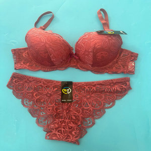 Modello da 1.68 dollari CG048 taglia 36-46 Set di Lingerie pronta taglia Plus Size Push up reggiseno e collant per donna - Product Image 5