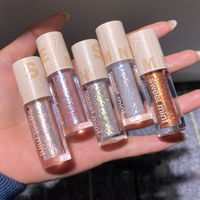 Fard à paupières liquide Menthe Douce, Paillettes fines, Scintillant, Lumineux, Effet nacré, Éclatant, Sans cruauté animale, Haute pigmentation, Teinte claire