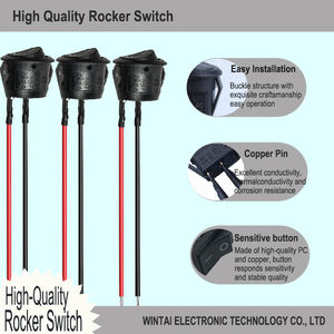 Interruttore a bilanciere On/Off Wintai-Tech 10A/125V 2 con fili Spst Kcd2 interruttore a bilanciere T85 24V - Product Image 4
