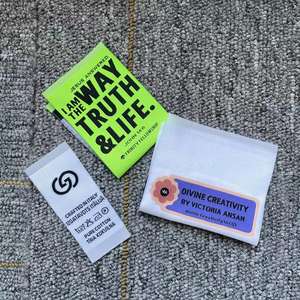 공장 맞춤형 짠 라벨 목 칼라 라벨 의류 라벨 - Product Image 3