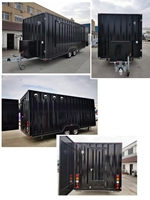 Camion de restauration mobile SL-6Z-Container à double essieu en acier inoxydable avec comptoir coulissant pour la vente rapide de nourriture et de glaces en rue