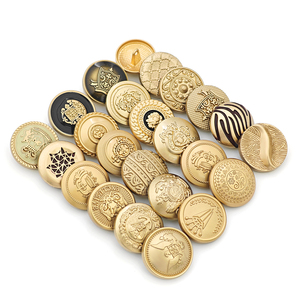 16 Pcs Boutons Métalliques Blazer Remplacement Vintage Antique pour Femmes Hommes DIY Veste Uniforme Costumes Manteaux (Bouton Rond à Coudre) (18mm