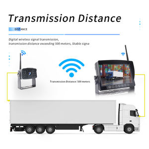 Carretilla elevadora autobús camión cámara inalámbrica 9 pulgadas Monitor LCD DVR pantalla dividida dos canales 720p AHD cámara <span class=keywords><strong>de</strong></span> espejo retrovisor impermeable - Product Image 4