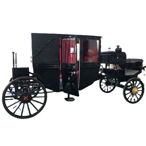 Customized Outdoor Electric Black Royal Horse Carriage Electric Horseless Carriage Utility Horse Carts - Product Image 2