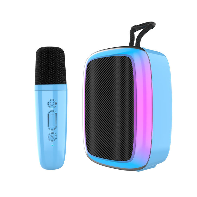 Newly All-in-One Mini Karaoke Machine Color Lighting Portable Wireless  Speaker with Handle/TF/USB