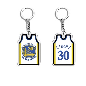 Wholesale Acrylic Promotional Gift Souvenir Keyring Acrylic Basketball Star <strong>Jersey</strong> Keychain Plastic Acrylic Car Pendant - Product Image 4