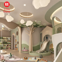 Design d'intérieur créatif pour restaurant pour enfants en bois, mobilier de terrain de jeux personnalisé, décoration de meubles pour enfants