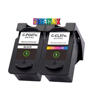 स्याही-टैंक PG47 पीजी 47 PG-47 CL-57 CL57 सीएल 57 प्रीमियम काले Remanufactured रंग स्याही कारतूस के लिए कैनन PIXMA e410 e470 प्रिंटर - Product Image 1