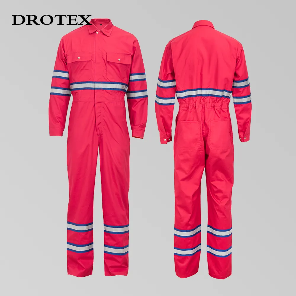 OEM ODM ผ้าฝ้าย100% ป้องกันไฟฟ้าสถิตย์ชุดทำงานสารหน่วงไฟ Coveralls ป้องกันการเกิดอาร์คช่างเชื่อมเหมืองน้ำมันก๊าซ