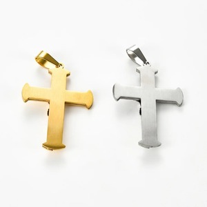 Colgante de cruz <span class=keywords><strong>grande</strong></span> único de acero inoxidable para cadena, collar para hombres y mujeres, amuletos geométricos vintage punk, regalo de joyería para fiestas y Navidad - Product Image 3