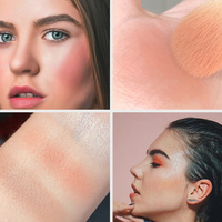 Palette de fards à joues pour le visage, maquillage végétalien de haute qualité avec poudre brute, vente en gros