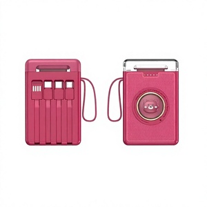 Banco de Energía Portátil de 10000mAh con 4 Cables Integrados, Mini Cargador con Luz LED, Diseño de Mascota Adorable, Logotipo Personalizado para Viajes al Aire Libre - Product Image 4