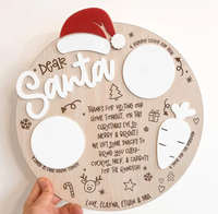 Plateau à biscuits personnalisé en bois Pafu pour la Sainte Nuit de Noël, plateau à friandises pour biscuits au lait, plateau à collations de Noël