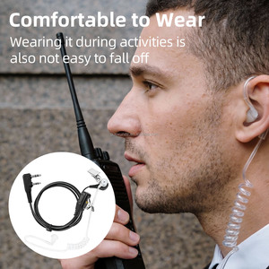Écouteur professionnel de sécurité FBI, écouteur radio bidirectionnel à deux broches, écouteur à tube d'air de type K pour radio Baofeng Kenwood Retevis - Product Image 4