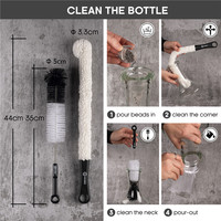 Perlengkapan Pembersih Hookah Yimi Premium, Sikat Pembersih Botol Shisha, Bola Pembersih Hookah dengan Tas Penyimpanan