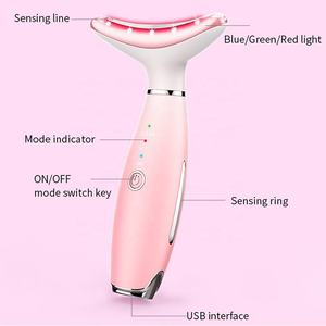 เครื่องนวดหน้าและลำคอแบบชาร์จไฟได้ พร้อมความร้อน LED และระบบสั่นสะเทือน สำหรับการดูแลผิวหน้าและยกกระชับใบหน้า - Product Image 4