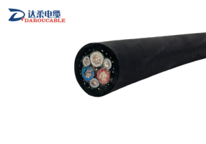 Câble d'alimentation robuste <span class=keywords><strong>Darou</strong></span> IEC 60092 0,6/1 kV à âme en cuivre, gaine XLPE CPE/Néoprène, 4-70 mm² pour l'exploitation minière souterraine du charbon - Product Image 2