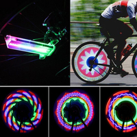 Feux indicateurs LED colorés double face pour roues de vélo de montagne Feux de signalisation pour pneus de roue